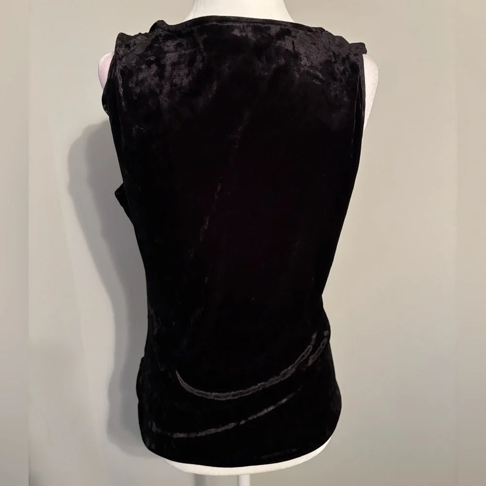 🆕 CALVIN KLEIN Velvet Cowl Neck Sleeveless Blouse - Picture 3 of 5